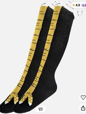 Black & Yellow Novelty Knee-High Socks - unisex